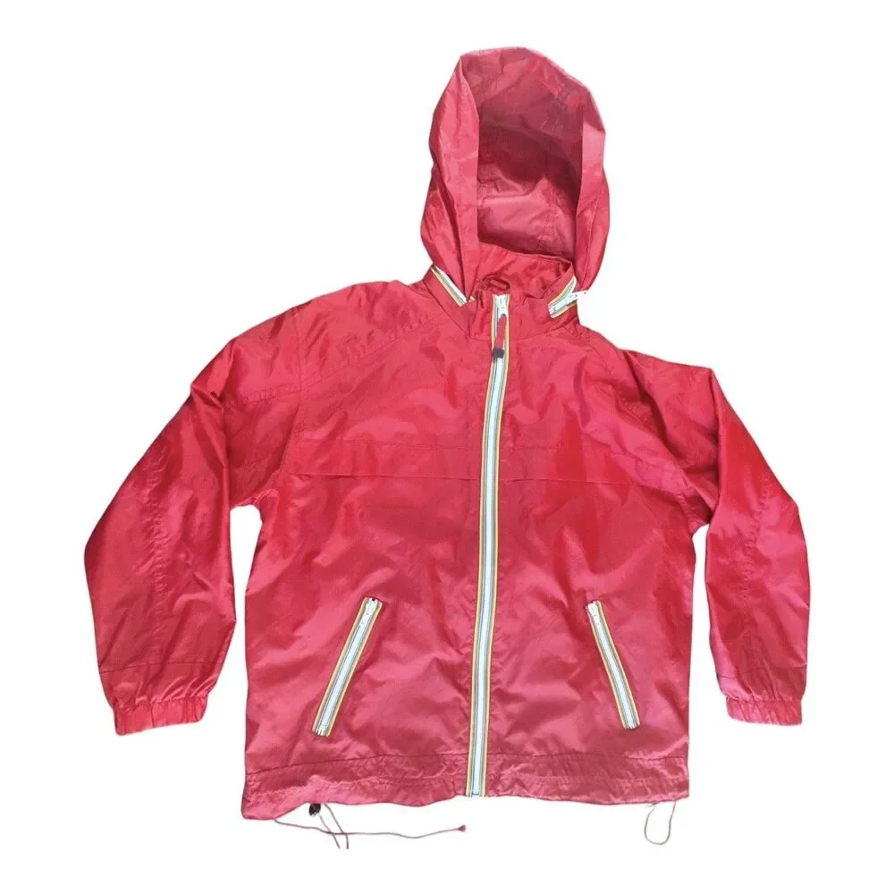 Vintage Gap Kids Red Windbreaker Nylon Jacket Lightweight Sz L-XL 10-12 Retro